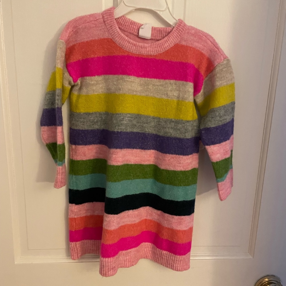 Baby Gap Holiday Stripe Sweater Dress 2T
